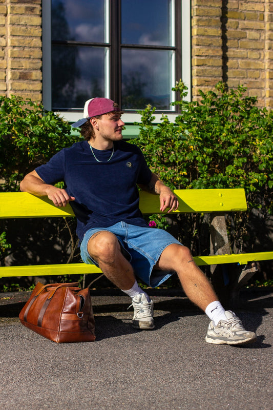 NAVY TERRY T - SHIRT - Who's ACE