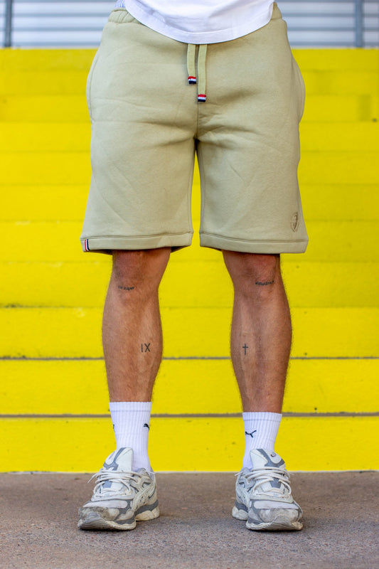 SLATE GREEN SWEATSHORTS - Who's ACE