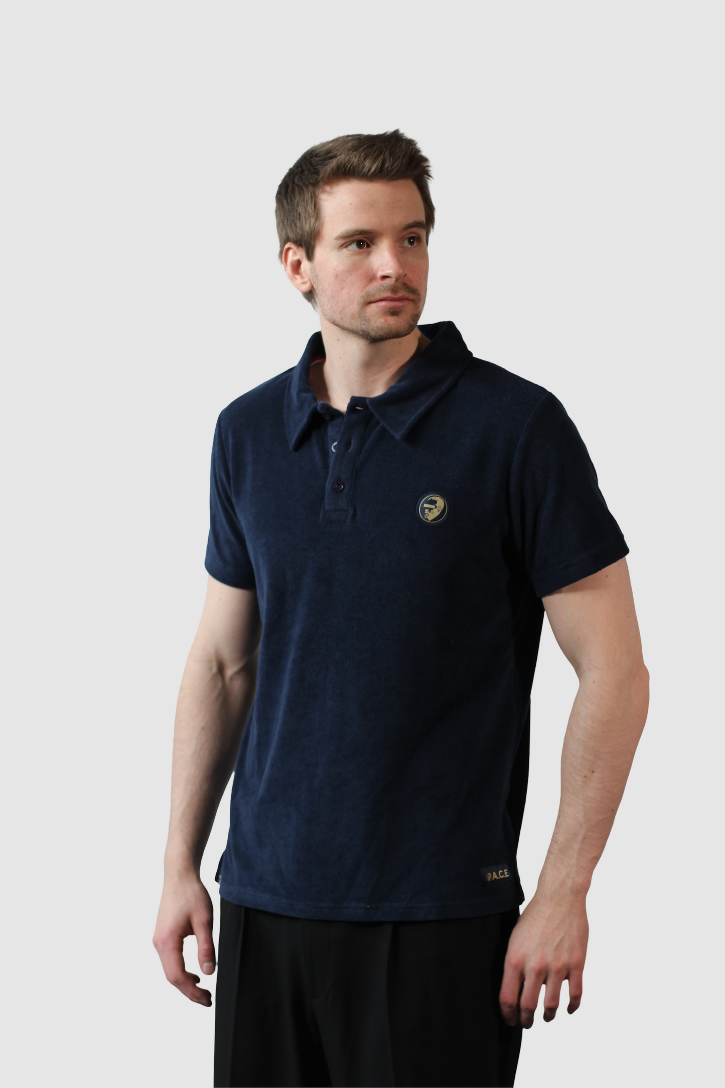 NAVY TERRY POLOSHIRT