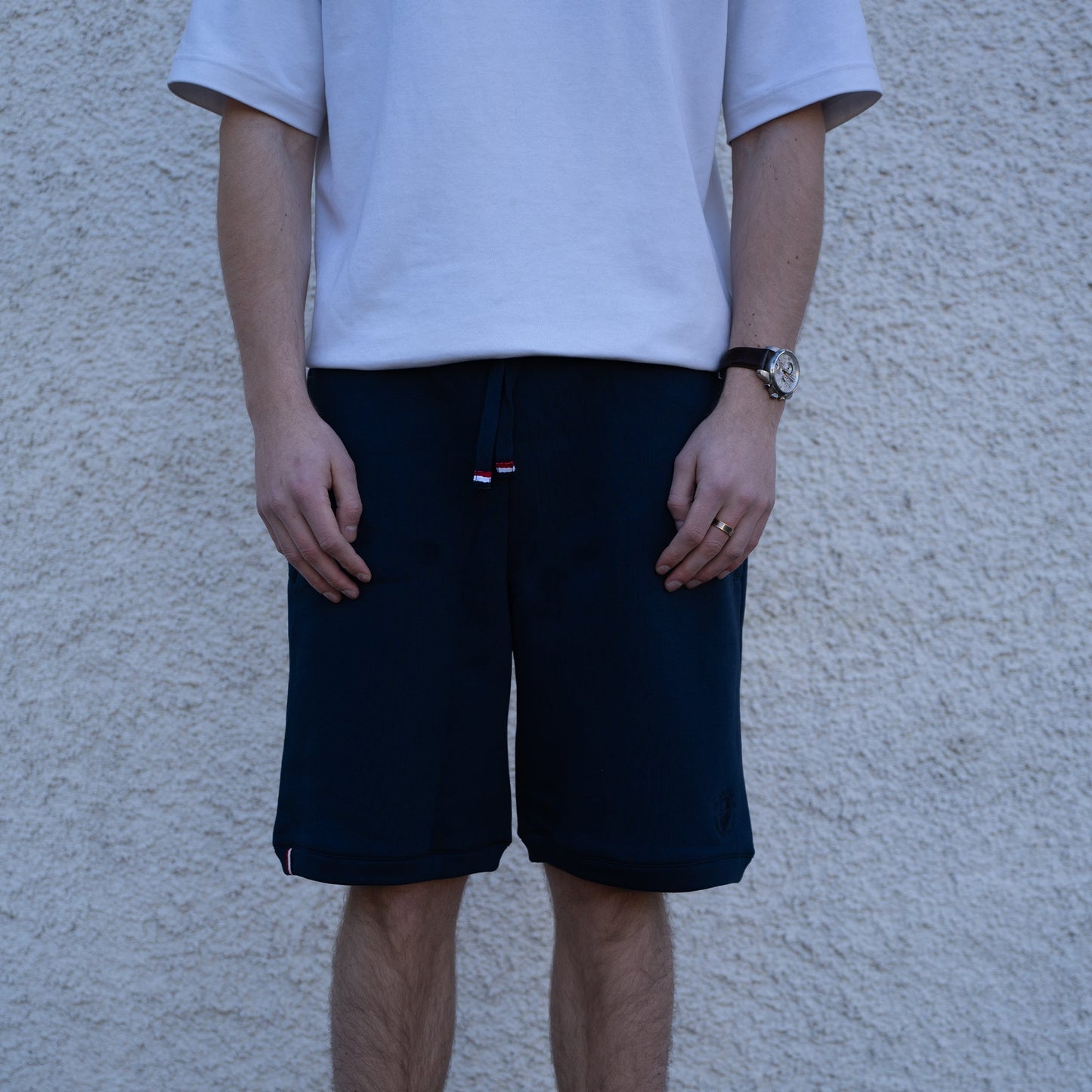 NAVY SWEATSHORTS - Who's ACE